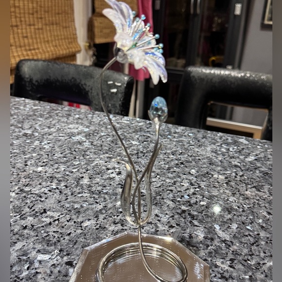 💎 One of a Kind Vintage Rare Swarovski Dellaria Aquamarine Crystal Flower 💎 - Picture 7 of 15